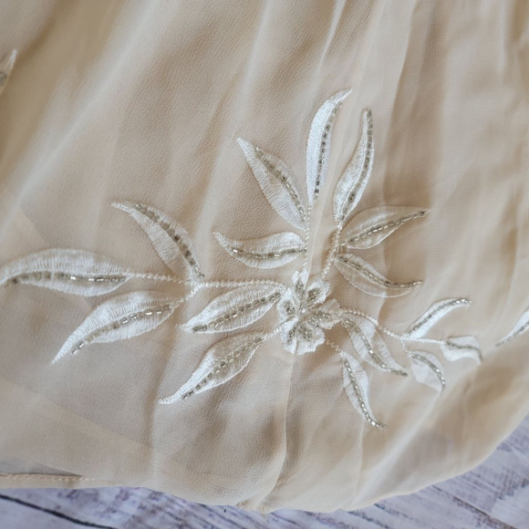 BHLDN Anthropologie Belize Embroidered A-Line Long Sleeve V-Neck Gown Size 2 NWT - Picture 5 of 12